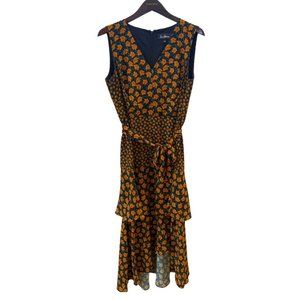 Sam Edelman - Yellow Poppy Floral Midi Dress - Size 6